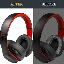 Load image into Gallery viewer, SoloWIT Replacement Ear Pads Cushions for Beats Studio 2 & Studio 3 Wired & Wireless Headphones, Earpads with Soft Protein Leather, Noise Isolation Memory Foam - Black