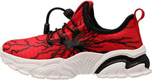 Load image into Gallery viewer, BRONAX Big Boys Athletic Shoes Slip On Size 4 Sapatos para Niños Comfortable Lightweight No Lace Gym Running Tennis Sneaker for Big Kids Red