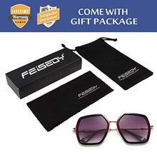 Load image into Gallery viewer, FEISEDY Women Large Hexagon Inspired Sunglasses Fashion Irregular Design Style Geometric B2503