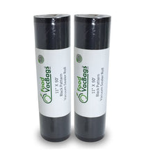 Load image into Gallery viewer, FoodVacBags 11X50 Black Back and Clear Front Vacuum Seal Rolls, Great for Display