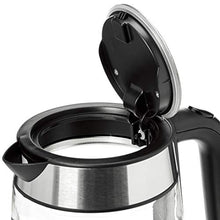 Load image into Gallery viewer, Amazon Basics Electric Glass and Steel Hot Tea Water Kettle - 1.7-Liter