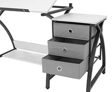 Load image into Gallery viewer, SD Studio Designs 13326 Comet Center with Stool, Black/White, 50" W x 23.75" D x 29.5" H