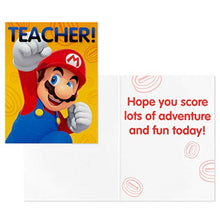 Load image into Gallery viewer, Hallmark Valentines Day Cards for Kids and Mailbox for Classroom Exchange, Super Mario Bros (1 Box, 32 Valentine Cards, 35 Stickers, 1 Teacher Card)