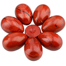 Load image into Gallery viewer, mookaitedecor Bundle - 2 Items: Red Jasper Crystal Egg with Stone Stand & Pocket Palm Stone Worry Stones