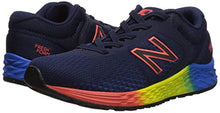 Load image into Gallery viewer, New Balance Kid's Fresh Foam Arishi V2 Bungee Running Shoe, Pigment/Coral Glow, 2 M US Little Kid