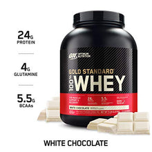 Load image into Gallery viewer, Optimum Nutrition Gold Standard 100% Whey Protein Powder, White Chocolate, 5 Pound (Packaging May Vary)