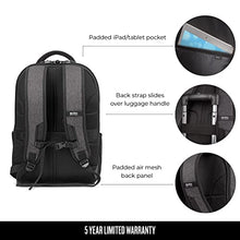 Load image into Gallery viewer, solo Depart TSA Laptop USB Charging Port, Water Resistant Travel Backpack, Black, One Size