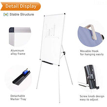 Load image into Gallery viewer, VIZ-PRO Light Melamine Tripod Whiteboard/Flipchart Easel, 24" W x 36" L