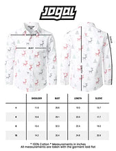Load image into Gallery viewer, JOGAL Boys Christmas Santa Claus Party Long Sleeve Button Down Shirts White 8