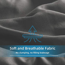 Load image into Gallery viewer, COONP All Season Full Comforter Soft Quilted Duvet Insert with Corner Tabs, Filled with 3D Snow Down Alternative,Winter Warm, Machine Washable-82 x 86 Inches,Grey