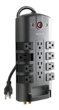 Load image into Gallery viewer, Belkin 12-Outlet Pivot-Plug Power Strip Surge Protector, 8ft Cord – Ideal for Computers, Home Theatre, Appliances, Office Equipment and More (4,320 Joules)