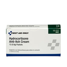 Load image into Gallery viewer, First Aid Only 18-012 Hydrocortisone Anti-Itch Cream Packet (Box of 12)