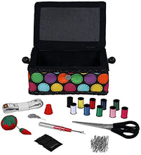 Load image into Gallery viewer, SINGER 07272 Polka Dot Small Sewing Basket with Sewing Kit Accessories