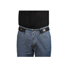 Load image into Gallery viewer, No Buckle Invisible Elastic Belt for Men/Women Black, Fits waist 24-35in