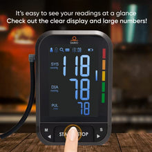 Load image into Gallery viewer, Dario Blood Pressure Monitor Gen2 - Automatic Digital BP Machine with Large Backlit Display Upper Arm Meter and Large Cuff for Accurate Home Use, with Carrying Case (Large 8.75-16.5 in (22-42cm))