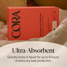 Load image into Gallery viewer, Cora Organic Pads | Ultra Thin Period Pads with Wings | Regular Absorbency | Ultra-Absorbent Sanitary Pads for Women | 100% Organic Cotton Topsheet (36 Count)