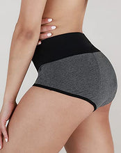 Load image into Gallery viewer, INNERSY Womens Menstrual Period Panties High Waist Cotton Postpartum Underwear 3 Pack(Large, Lake Blue /Light Green /Heather Grey)