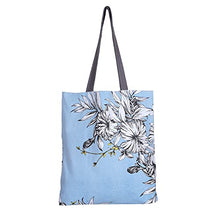 Load image into Gallery viewer, Canvas Tote Bags - Reusable Grocery Bag - Printed Cotton Shopping Bag - Eco Friendly Super Strong Reusuable Washable Bags 19x16.5 Inches, 12.5 Inch Handle NAVY STRIPS