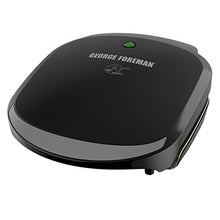 Load image into Gallery viewer, George Foreman 2-Serving Classic Plate Electric Grill and Panini Press, Black, GR136B