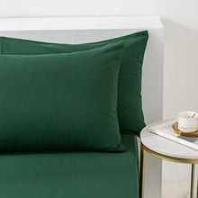 Load image into Gallery viewer, PY HOME & SPORTS Queen Bed Sheets Set 4 Piece 1800 Thread Count Green Bed Sheets Queen Set with 16" Deep Pocket Super Soft and Comforterble (Green, Queen)
