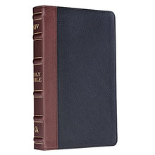 Load image into Gallery viewer, KJV Holy Bible, Standard Size, Premium Full Grain Leather Red Letter Edition - Thumb Index & Ribbon Marker, King James Version, Black/Saddle Tan