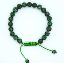 Load image into Gallery viewer, Hands Of Tibet Pressed Malachite Wrist mala Yoga Healing Beads Bracelet for Meditation (Plain)