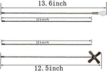Load image into Gallery viewer, Ceiling Fan Pull Chain, 2pcs 3mm Diameter Beaded Ball Fan Pull Chain, 24 Inches Fan Pulls Set with Connector(Antique)