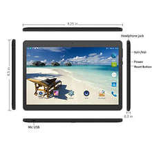 Load image into Gallery viewer, Android Tablet 10 inch with Sim Card Slot Unlocked - YELLYOUTH 10.1" Octa Core 4GB RAM 64GB ROM Tablets with WiFi Bluetooth GPS and Dual Cameras 3G GSM Phablet - Black