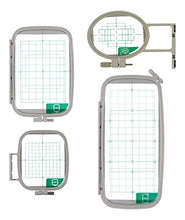 Load image into Gallery viewer, Ultima 4 Piece Embroidery Hoop Set for Brother, Innovis & Baby Lock Embroidery Sewing Machines