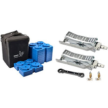 Load image into Gallery viewer, RVMATE RV Leveling Blocks, 10 Packs and Camper Metal Wheel Chock Stabilizer 2 Packs