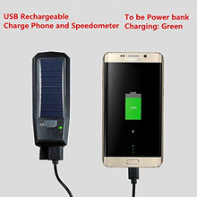 Load image into Gallery viewer, Solar USB Rechargeable Bike Front Lights Set 5 Modes 120db Bicycle Bell Horn 350 Lumens 4 Mode Waterproof Bicycle Headlight, USB Output Charge Your Mobile Phone, Road Cycling Safety Flashlight Lights