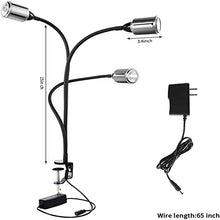 Load image into Gallery viewer, CWH&WEN Plant Grow Light, Grow Lamp Full Spectrum with Auto ON &Off Timer 3/9/12H for Indoor Plants, 3 Heads Grow Bulbs, USB+AC Adapter for Seedlings and Succulents