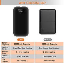 Load image into Gallery viewer, COMLIFE Portable Hand Warmer, 20000mAh Electric Camping Long-Lasting Pocket Warmer & Reusable Larger Capacity Type-C Power Bank, Single/Dual-Sided Quick Heating, LED Display, Up to 14 Hours of Heat