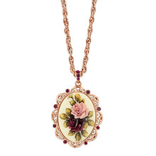 Load image into Gallery viewer, 1928 Jewelry Manor House Victorian Pendant Necklace, 28"