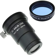 Load image into Gallery viewer, Gosky 1.25" Moon Filter & 2X Barlow Lens Kit + Cell Phone Adapter Mount