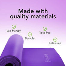 Load image into Gallery viewer, HemingWeigh Super Thick, Extra Comfy, Moisture-resistant, Durable NBR Yoga Mat, 1/4 Inch, Light Weight, Perfect For Yoga, Exercise, & Workout Mat with Carrying Strap (Purple)