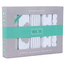 Load image into Gallery viewer, Baby Burp Cloth,Waterproof Reversible Jersey Cotton Large Burp Cloths, Cloth Diapers 20" x 12" 5 Pack Grey Combo for Baby Boy or Baby Girl by Ely's & Co