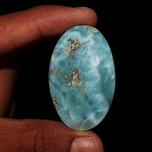 Load image into Gallery viewer, Natural Larimar Stone Blue Pectolite, Atlantis, Dolphin Crystals and Gemstones, Cabochon for Jewelry Making, Reiki Chakra Healing Crystals, Wire Wrapping Loose Cabochon Supply, Jewelry Gemstones