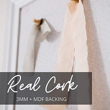 Load image into Gallery viewer, White Cork Board with Wooden White Frame 17x23"