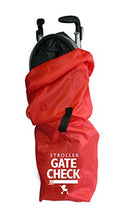 Load image into Gallery viewer, J.L. Childress Gate Check Bag for Single Umbrella Strollers, Durable and Lightweight, Water-Resistant, Drawstring Closure with Adjustable Lock, Webbing Handle, Includes Stretch Zipper Pouch, Red