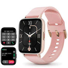 Load image into Gallery viewer, Smart Watch for Women (Answer/Make Calls),1.69" HD Full Touch Screen Bluetooth Smartwatch for Android and iOS Phones Compatible IP67 Waterproof Fitness Tracker with Heart Rate Monitor (Pink)