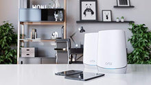 Load image into Gallery viewer, NETGEAR Orbi Whole Home Tri-band Mesh WiFi 6 System (RBK752) – Router with 1 Satellite Extender | Coverage up to 5,000 sq. ft., 40 Devices | AX4200 (Up to 4.2Gbps)