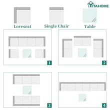 Load image into Gallery viewer, YITAHOME 7 Piece Outdoor Patio Furniture Sets, Garden Conversation Wicker Sofa Set, and Patio Sectional Furniture Sofa Set with Coffee Table and Cushion for Lawn, Backyard, and Poolside