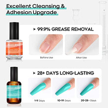 Load image into Gallery viewer, Modelones Gel Nail Polish Primer, Acid Free Natural Nail Prep Dehydrate & Bond Primer, 15ml Nail Bond, Air Dry Superior Bonding Primer for Acrylic Powder Nail Supplies Set