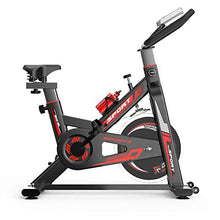 Load image into Gallery viewer, Indoor Cycling Bike Stationary, Quiet Smooth Belt Drive System Flywheel Exercise Bike with Heart Rate, LCD Monitor, Adjustable Seat and Handlebars & Base for Home Workout (Black)