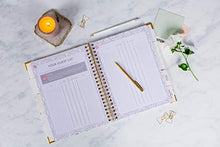 Load image into Gallery viewer, Wedding Planner Marble Gold - Undated Bridal Planning Diary Organizer - Hard Cover, Pockets & Online Support