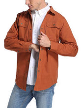 Load image into Gallery viewer, Men's Heavyweight Canvas Flannel Lined Shirt Jacket, Timber Brown Small