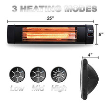 Load image into Gallery viewer, Dr Infrared Heater DR-238 Carbon Infrared Outdoor Heater for Restaurant, Patio, Backyard, Garage, and Decks, Standard, Black
