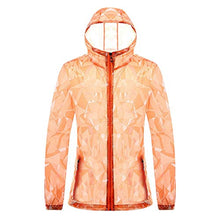 Load image into Gallery viewer, Sun Hoodie Couple Sunscreen UV Sun Protection Hooded Outdoor Sunscreen Quick Dry Long Sleeves Fishing Shirts (XXXL, Orange)