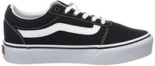 Load image into Gallery viewer, Vans Women's Ward Platform Low-Top Sneakers, Black ((Canvas) Black/White 187), 7.5